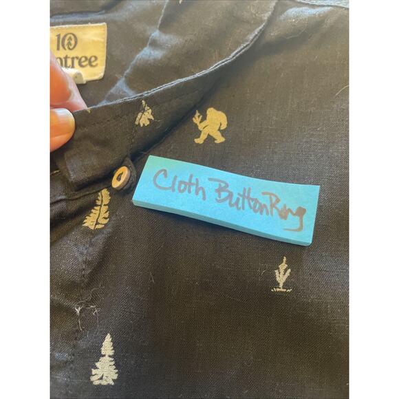Tentree Men’s L Hemp Sasquatch Long Sleeve Shirt Classic Button Down Collar EUC - Picture 12 of 15
